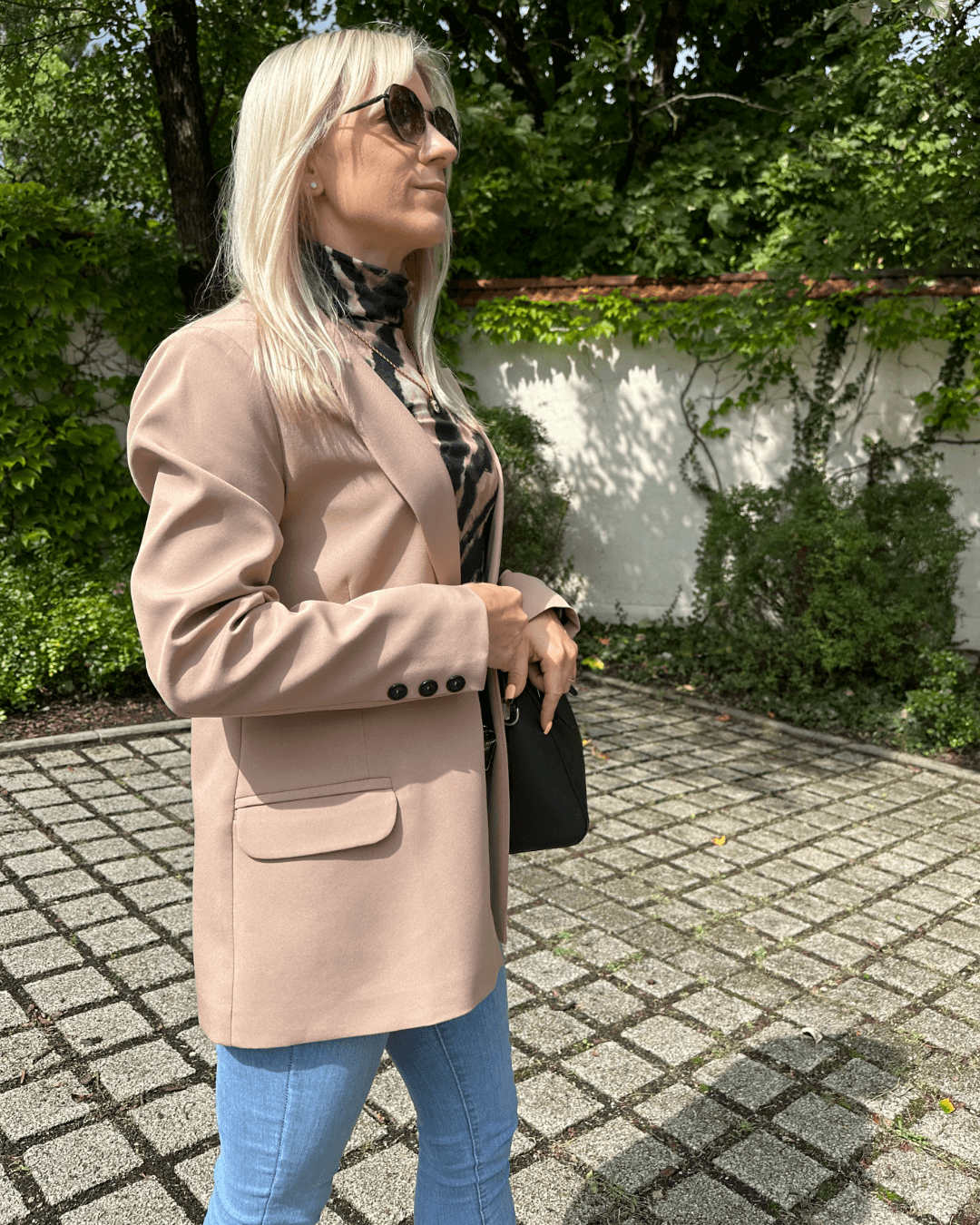 Tan blazer jeans new arrivals